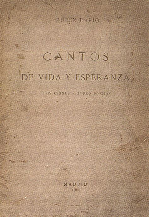 Cubierta de la primera edición de Cantos de vida y esperanza de Rubén