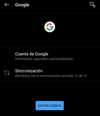 Activar y desactivar la sincronización automática de Google