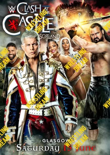 WWE CLASH AT The Castle Scotland 2024 Quality A3 Poster 4 99 PicClick UK