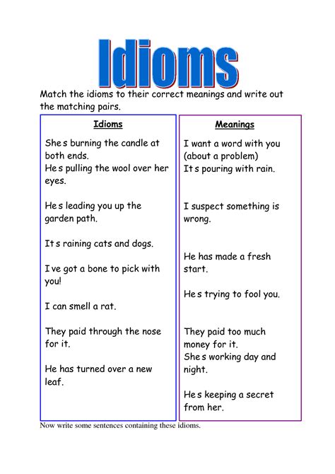 Grade List Of Idioms