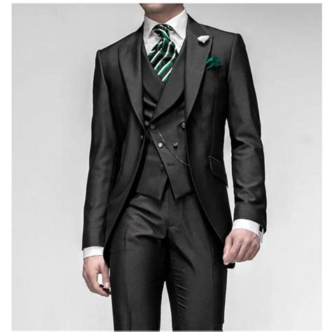 Buy Free Shipping Western Style Male Suits Men Wedding Suits Peaked Lapel One