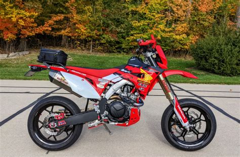 Honda Crf L Crf Rl Supermoto Conversion Retro Red And White