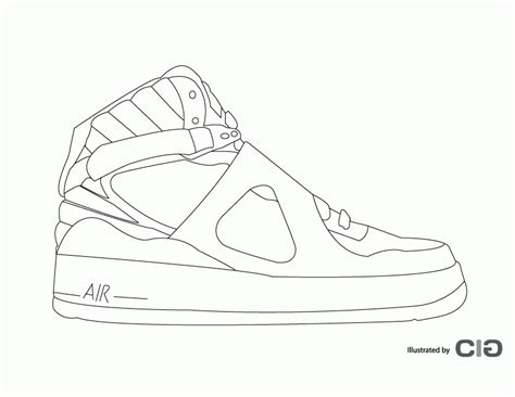 Shoe Outline Template - Coloring Home