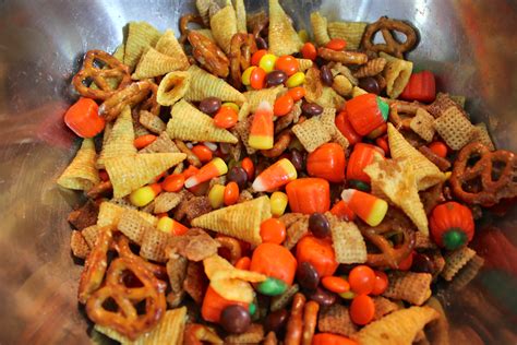 Fall Harvest Chex Mix Halloween Snack Mix Recipe Mr B Cooks