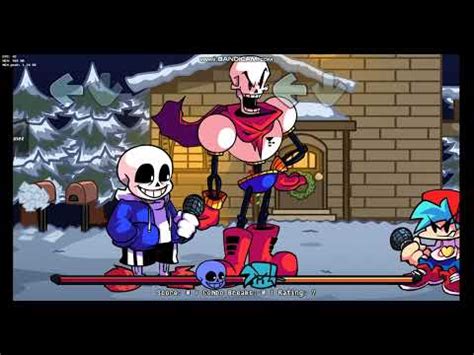 FNF VS Skeleton Bros V2 Cancelled Build Chara Sans Papyrus Part 1