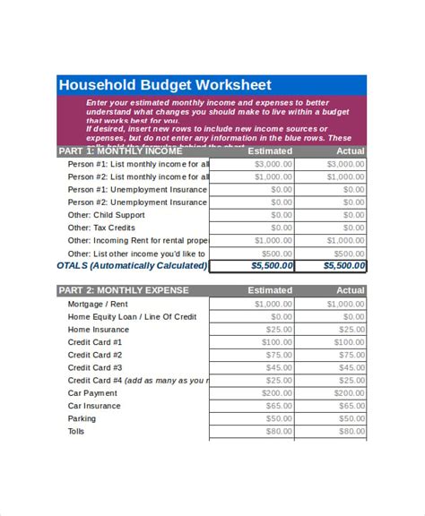 Personal budget template excel - virtmango