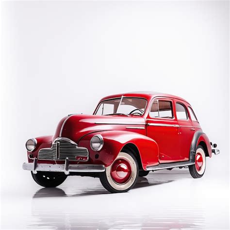 Premium AI Image | Classic retro car isolated on white background