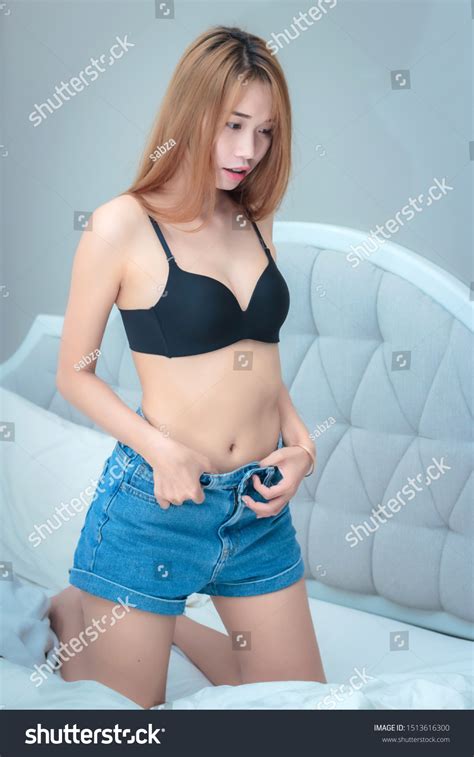 Sexy Asian Woman Lingerie Sitting Relax Stock Photo Edit Now 1513616300