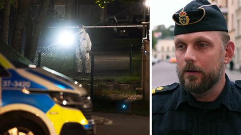 Polisen håller pressträff efter skjutningarna i Stockholm