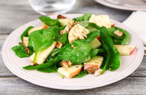 Spinach Apple Walnut Salad With Balsamic Vinaigrette Recipe