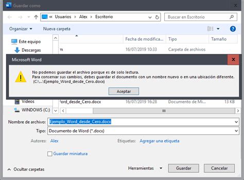 C Mo Guardar Archivo O Quitar Solo Lectura Word F Cil