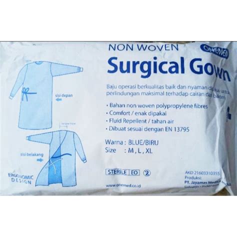 Jual Onemed Non Woven Protective Disposable Gown Apd Baju Bedah