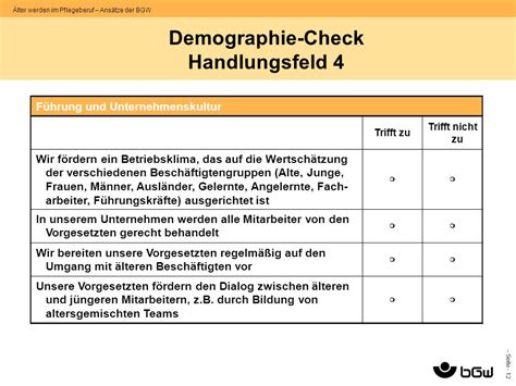 Älter werden im Pflegeberuf Ansätze der Berufsgenossenschaft für