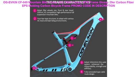 Review OG EVKIN CF 049 Mountain Bike Frame XC T800 Carbon MTB Frame