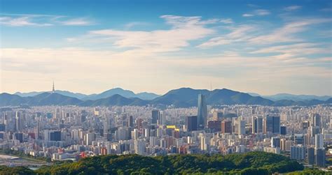 Seoul Is The Capital Of South Korea Background, Cloud, Panorama, Korea ...