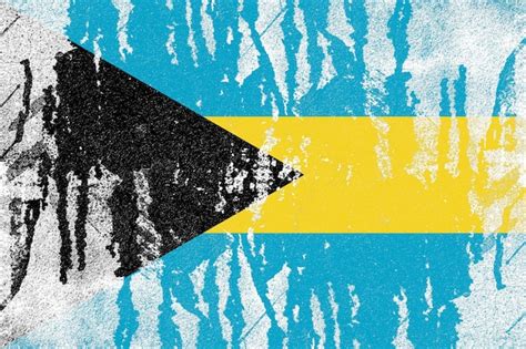 Premium Photo Bahamas Flag Painted On Old Distressed Concrete Wall