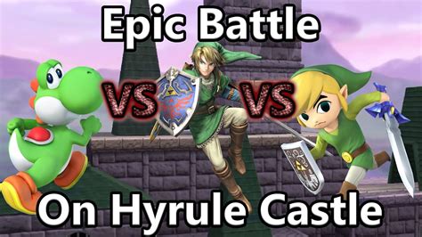 Super Smash Bros U Epic Battle On Hyrule Castle Youtube