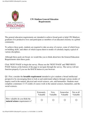 Fillable Online Ls Wisc Uwmadison General Education Ls Wisc Fax Email