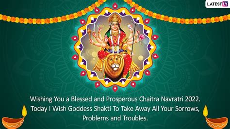 Happy Navratri Greetings Chaitra Navratri Goddess Durga