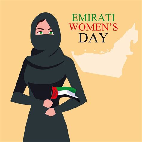 Emirati Women Day Poster With Woman And Map 4416530 Vector Art At Vecteezy