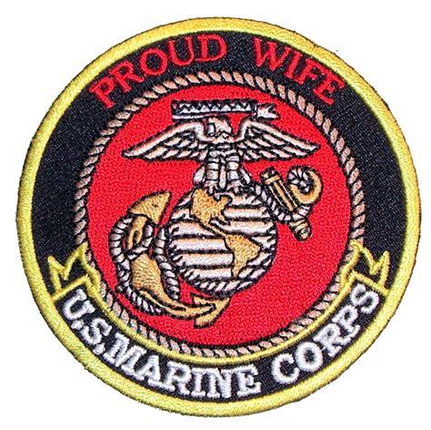 Proud Wife Us Marines Corps Military Patriotic Biker Patch Quality