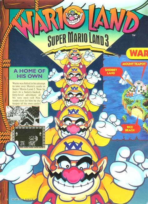 Super Mario Land 3: Wario Land - massive 16 page guide in Nintendo Power Vol. 58