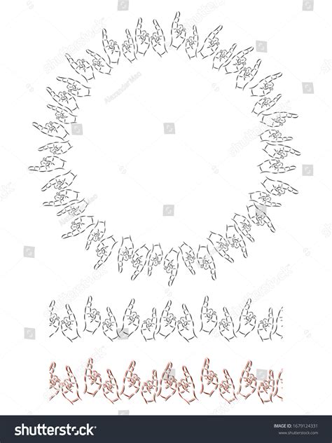 Pattern Brush Line Art Forefinger Stock Vector Royalty Free