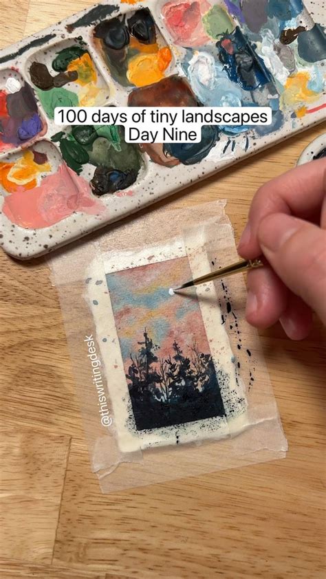 100 Days Of Tiny Landscapes Day Nine Watercolor Sketching And