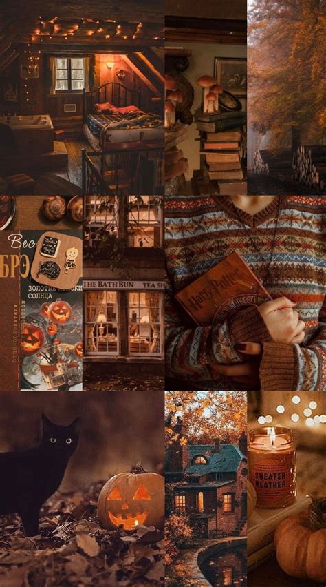 30 Cute Brown Aesthetic Wallpapers For Phone Brown Collage Autumn I