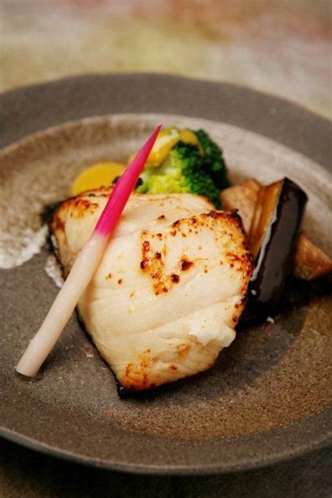 Japanese Food Gindara Saikyo Yaki Grilled Filet Of Black Cod