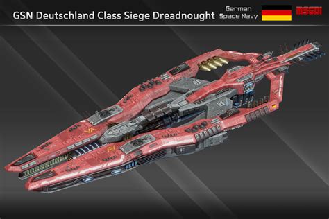 Spaceship Gsn Deutschland Class Siege Dreadnought 3d Space Unity