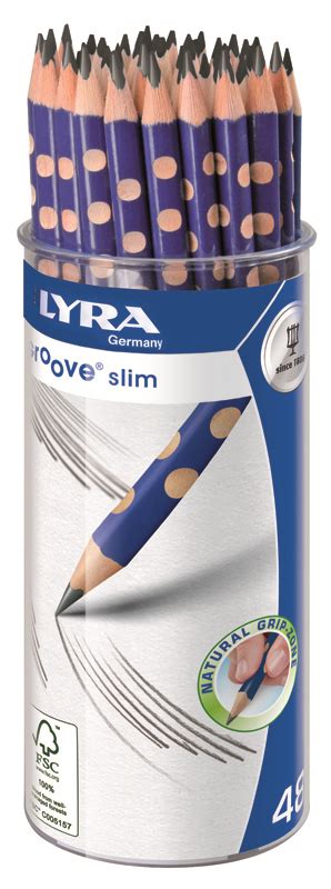 Bote De 48 Lapiceros De Grafito Lyra Groove Slim Hb Material De