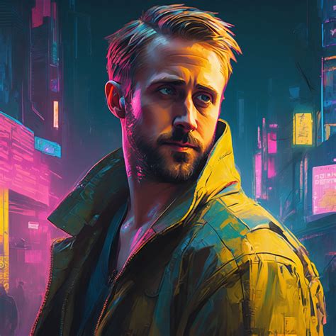 Cyberpunk 2077s Ryan Gosling Staring Towards Joi By Ilyas Playground