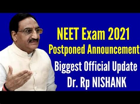 Neet Latest News Hrd Minister Dr Ramesh Pokhriyal Live Neet