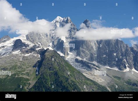 Aiguille Verte And Dru Peak Aiguilles Du Chamonix Mont Blanc Massif