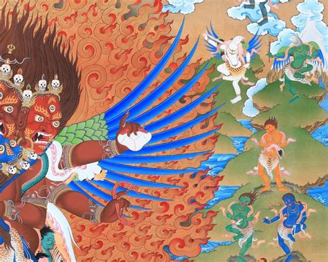 Wrathful Deities Bardo Thangka Painting Thangka Print In