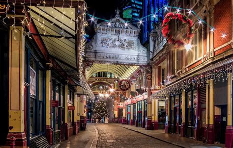 Wallpaper Winter Road Light Night The City Lights Street England