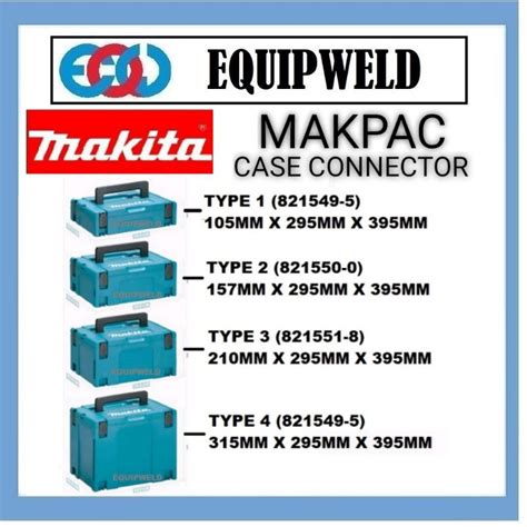 Makita Makpac Case Connector Tool Box Casing L Boxx Carrying Case L