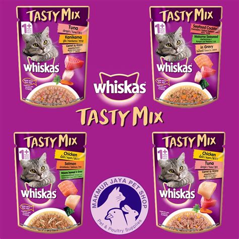 Jual Whiskas TASTY MIX Wet Cat Food Makanan Kucing Basah 70gr