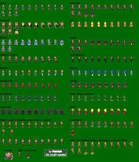 The Spriters Resource Full Sheet View Final Fantasy 6 Customs Npc