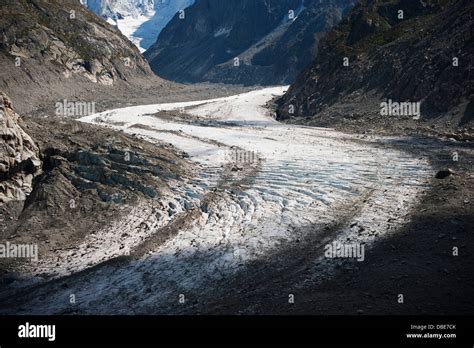 Mer De Glace Gletscher Mont Blanc Massiv Chamonix Frankreich Europa