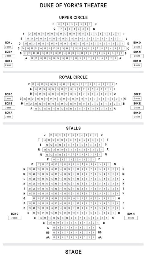 Duke of York's Theatre Seating Plan for Shows Booking Now