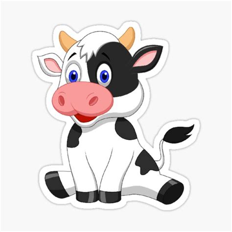 "Cute Moo Moo" Sticker for Sale by Ange26 | Redbubble