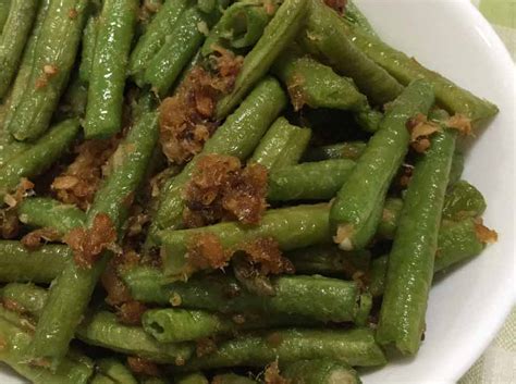 Stir Fried Long Bean With Dried Shrimps Recipe Foodclappers