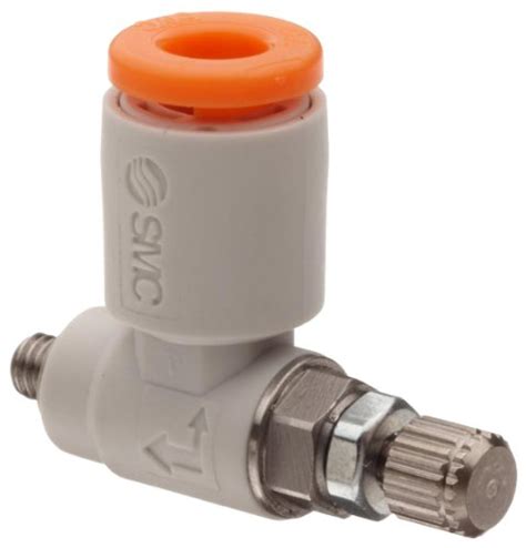 Smc As Fg M Air Flow Control Valve With Push To Connect Fitting