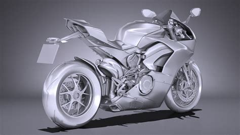 Ducati Panigale V4 2018 3d Model 159 3ds C4d Fbx Lwo Ma Max