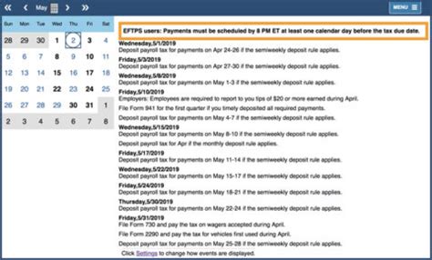 Easy IRS Tax Calendar - Premier Tax & Accounting Services in Blue Ridge, GA