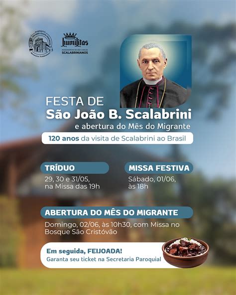 Festa de São João Batista Scalabrini recorda os 120 anos da visita do