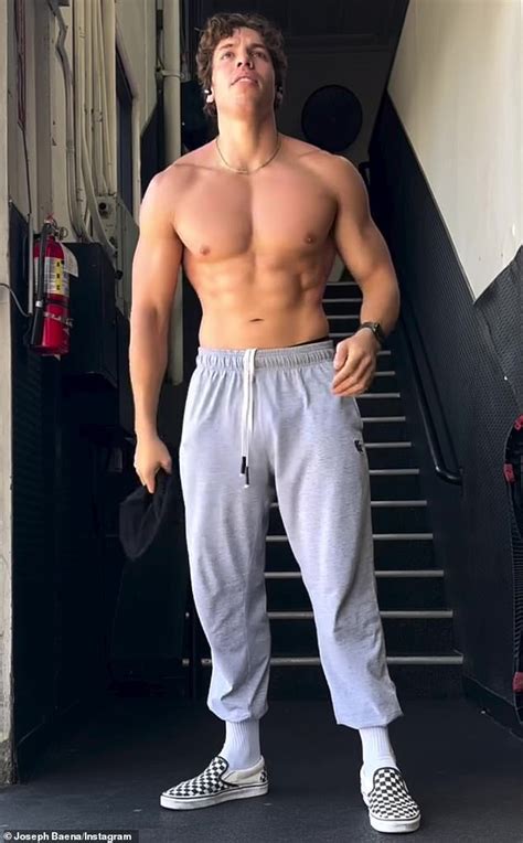 Arnold Schwarzeneggers Son Joseph Baena Shows Off His Muscles Just