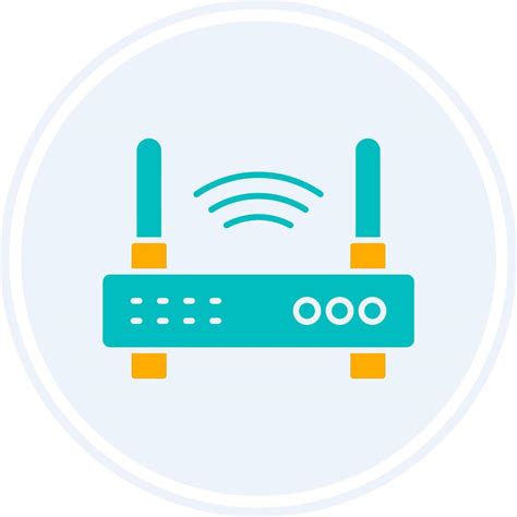 Wifi Router Glyph Two Colour Circle Icon Vector Art At Vecteezy